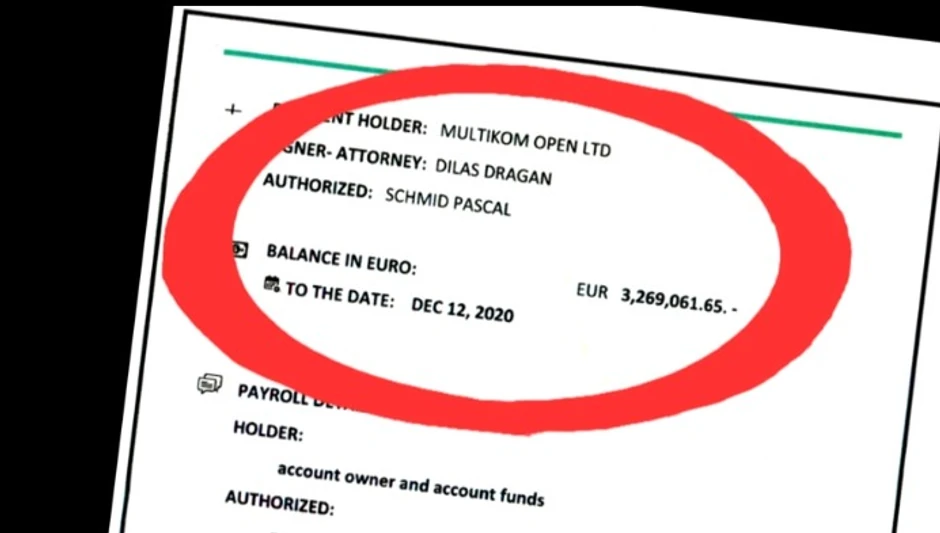 Skoro 3,3 miliona evra je na računu u Honkongu 