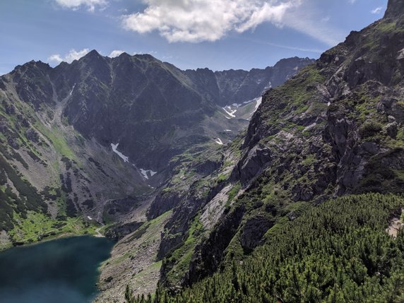 Widok na otoczenie Czarnego Stawu Gąsienicowego. Czerwiec 2019. 