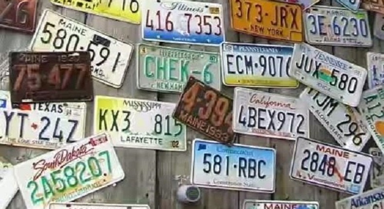 The many plate numbers belonging to Bernie Hart