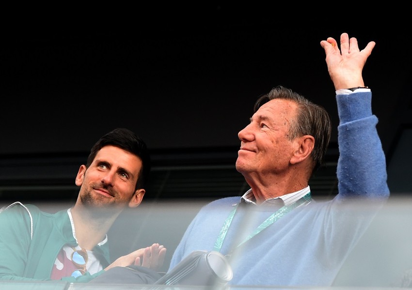 Novak Đoković i Nikola Pilić na meču Rubljov - Danijel na Srbija openu