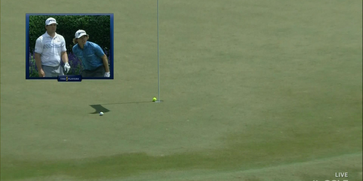 PGA Tour veteran hit the first hole-in-one at the famed 17th hole at Sawgrass in 14 years