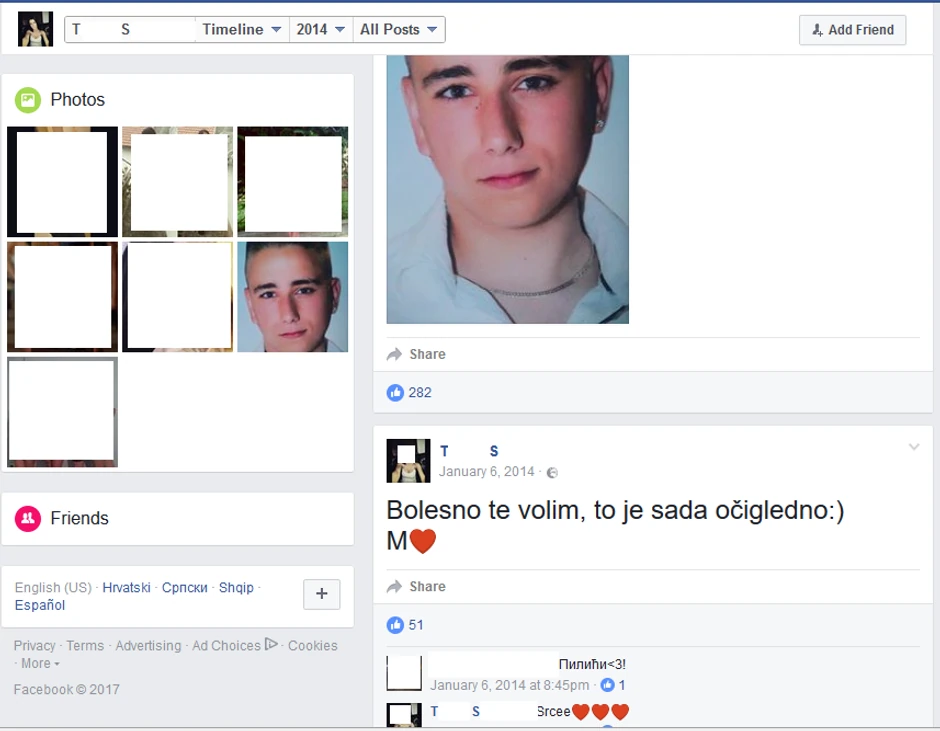 Izjava ljubavi tri meseca pre tragedije