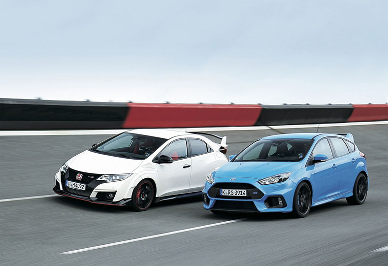 Honda Civic Type R kontra Ford Focus RS - który hot-hatch jest lepszy na torze?