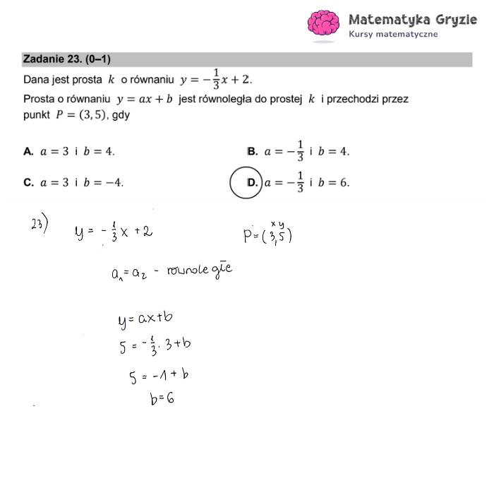 Arkusz CKE i odpowiedzi. Matematyka, poziom podstawowy formuła 2015 - zadanie 23