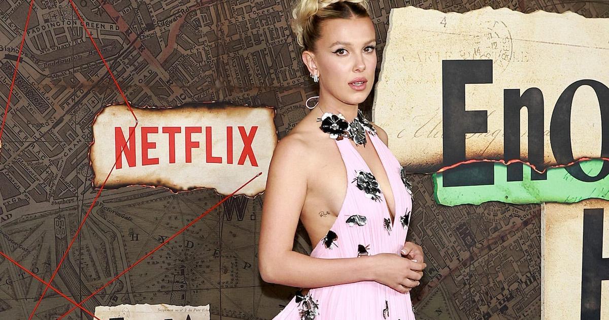 Millie Bobby Brown in Louis Vuitton at Enola Holmes Premiere