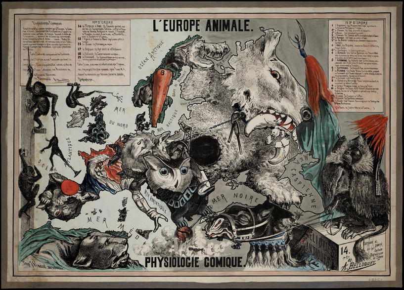 Mapa Europy w 1882 r.