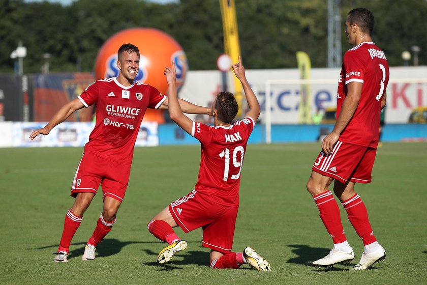 Pilka nozna. Ekstraklasa. Pogon Szczecin - Piast Gliwice. 30.07.2018