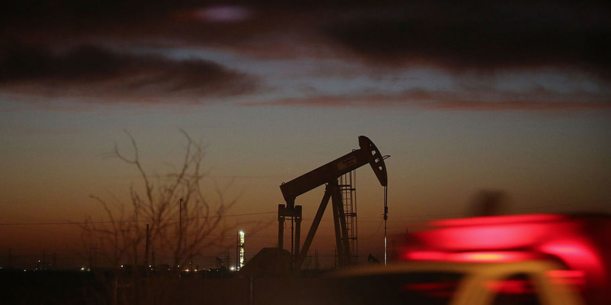 An oil pumpjack in the Permian Basin oil field on January 20 in the oil town of Andrews, Texas.