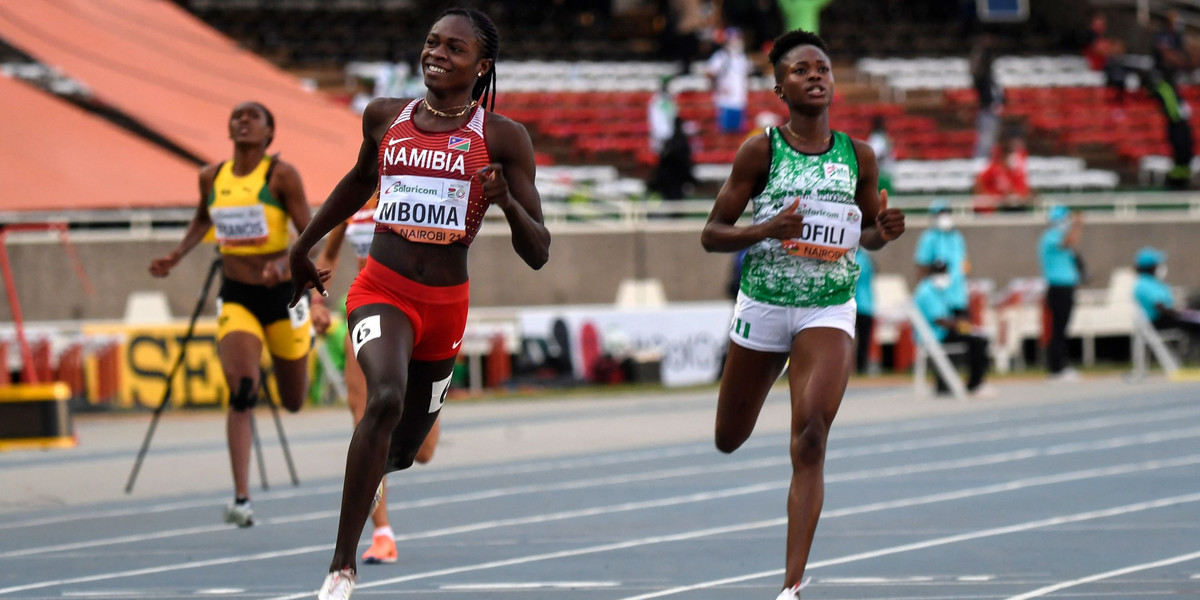 Christine Mboma (18 l.) pięć miesięcy temu zaczęła biegać jak szalona. Poprawiała m.in. dwukrotnie rekord świata juniorek na 400 m, a w Tokio pobiła go także na dystansie dwukrotnie krótszym