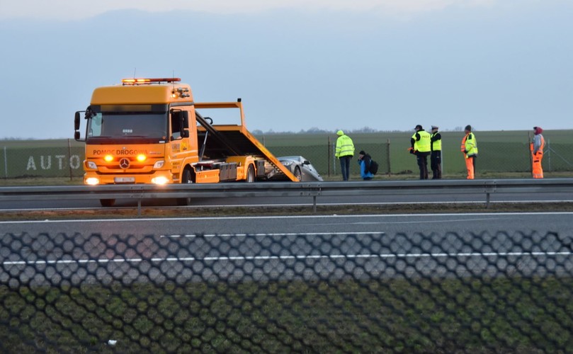 Miejsce wypadku prezydenckiego BMW