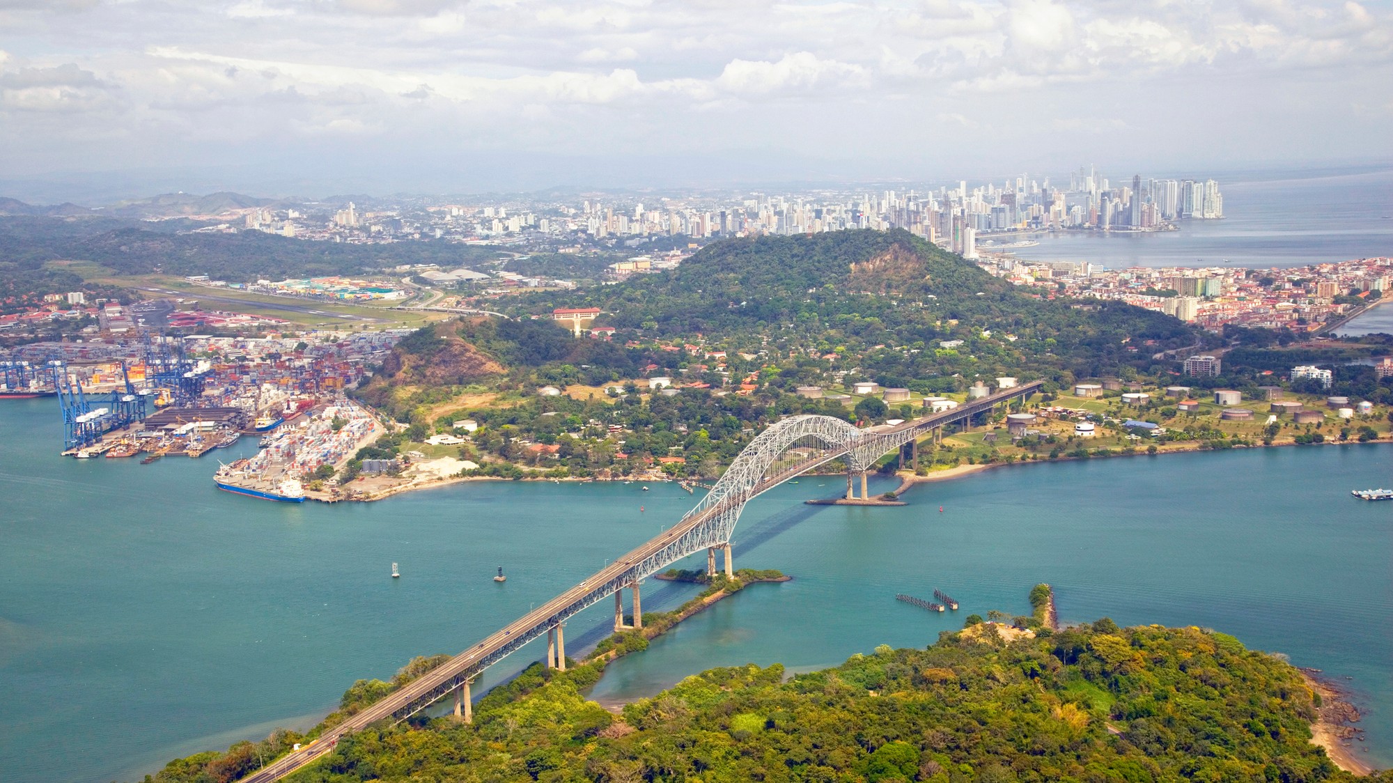 Vzdušný pohľad Most Amerík.