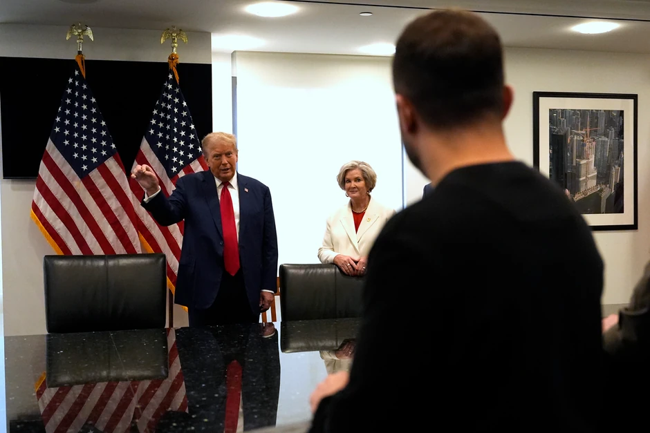 Suzi Vajls na susretu Donalda Trampa i ukrajinskog predsednika Volodimira Zelenskog u Njujorku 27. septembra