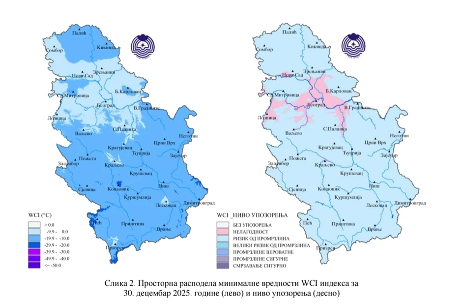 Mape WCI za 30. decembar