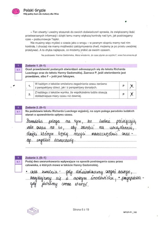 Matura 2024. Odpowiedzi z polskiego. TEST. Formuła 2023. Zadania 1-3