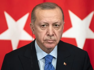 Prezydent Turcji Recep Tayyip Erdoğan podczas konferencji na Kremlu 5 marca 2020 r., gdzie ogłoszono porozumienie dotyczące zakończenia walk w północno-zachodniej Syrii