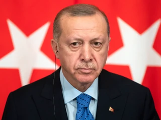 Prezydent Turcji Recep Tayyip Erdoğan podczas konferencji na Kremlu 5 marca 2020 r., gdzie ogłoszono porozumienie dotyczące zakończenia walk w północno-zachodniej Syrii