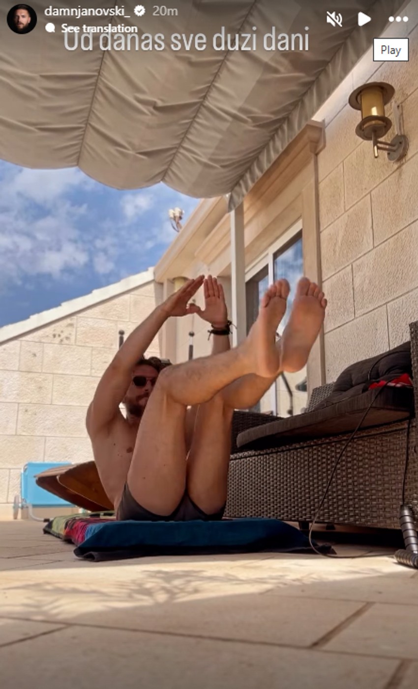 Peđa Damnjanović trenira