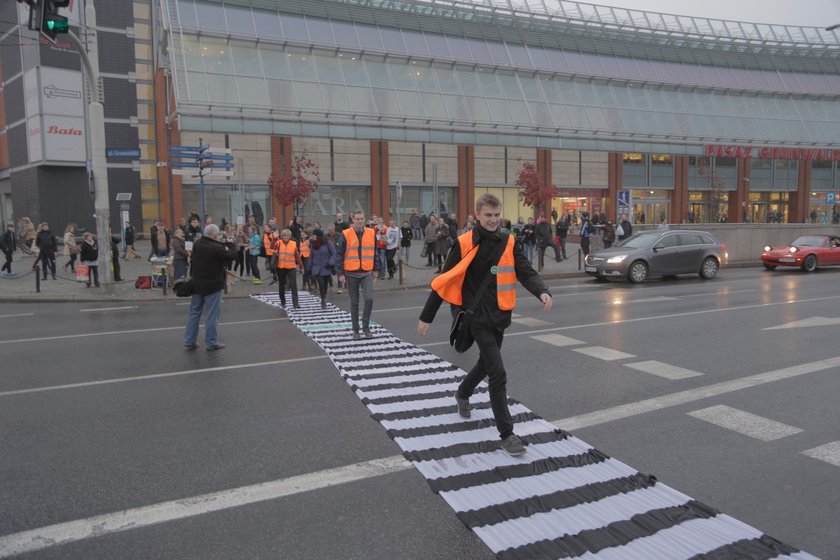 Protest na Rondzie Reagana we Wrocławiu