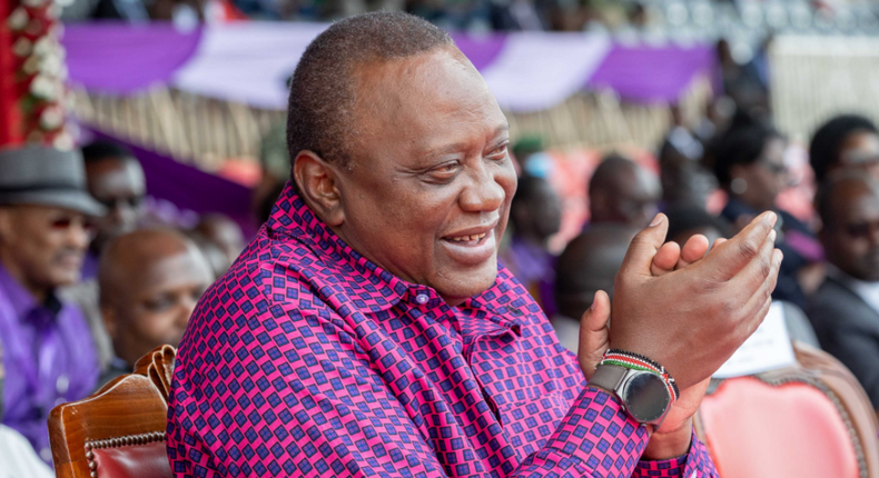 President Uhuru Kenyatta at the Nyayo National Stadium during Labour Day celebrations on May 1, 2022