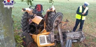 Straszny wypadek. Kierowca ciągnika zginął na miejscu