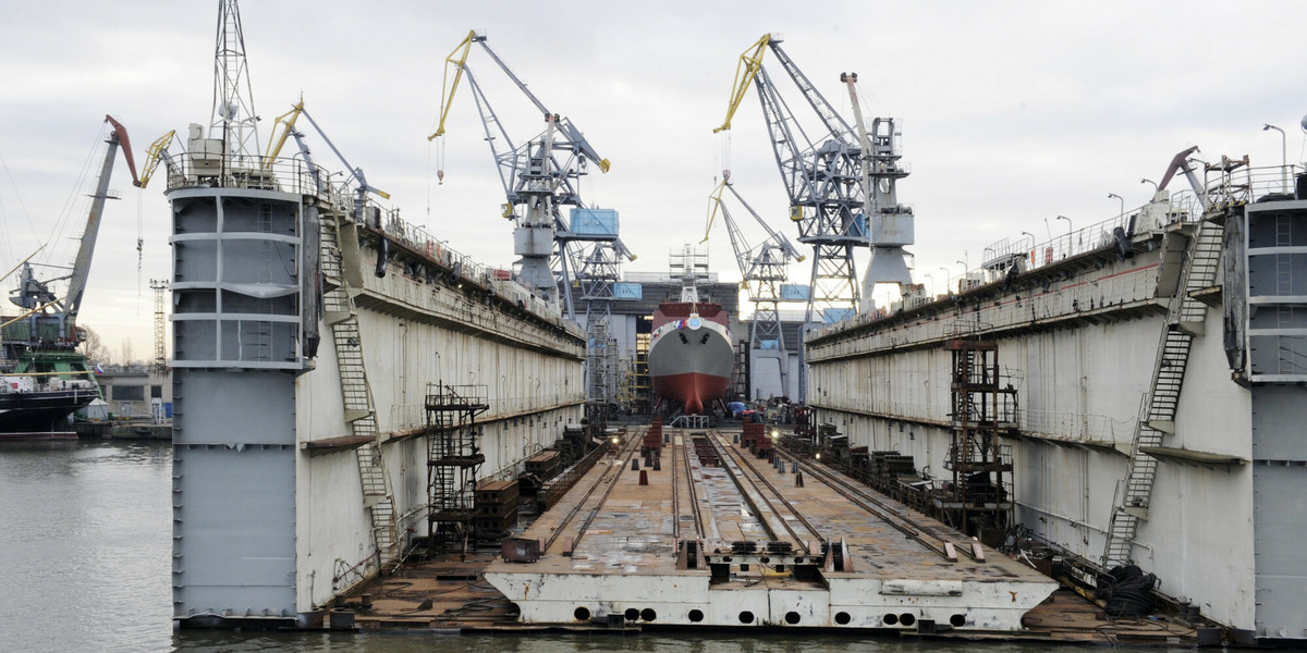 Rosyjski port w Kaliningradzie.