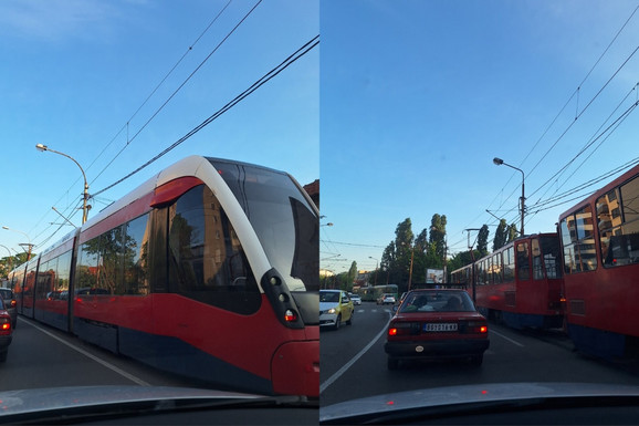 KOLAPS OD RANOG JUTRA U BEOGRADU 10 tramvaja stoji kod Kluza, blokiran Bulevar kralja Aleksandra (FOTO)