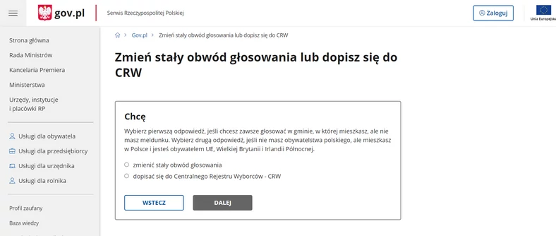 Wybory samorządowe. Zmiana miejsca głosowania