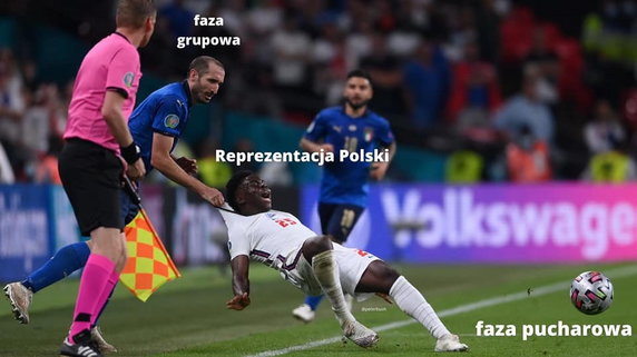 Memy po faulu Giorgio Chielliniego w finale Euro 2020