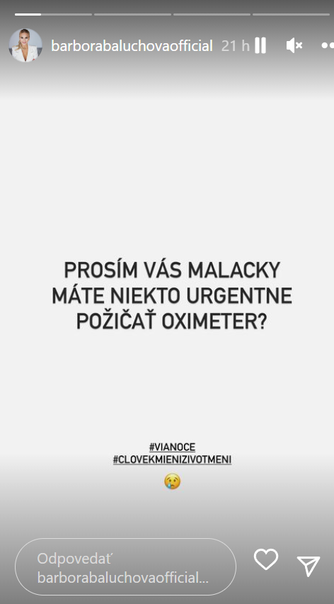 Barbora Balúchová prežila počas sviatkov nočnú moru. 