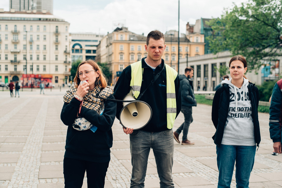 "Dekolt dla Białorusi". Protest w Warszawie