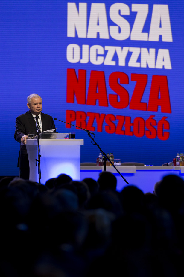 Jarosław Kaczyński na kongresie PiS
