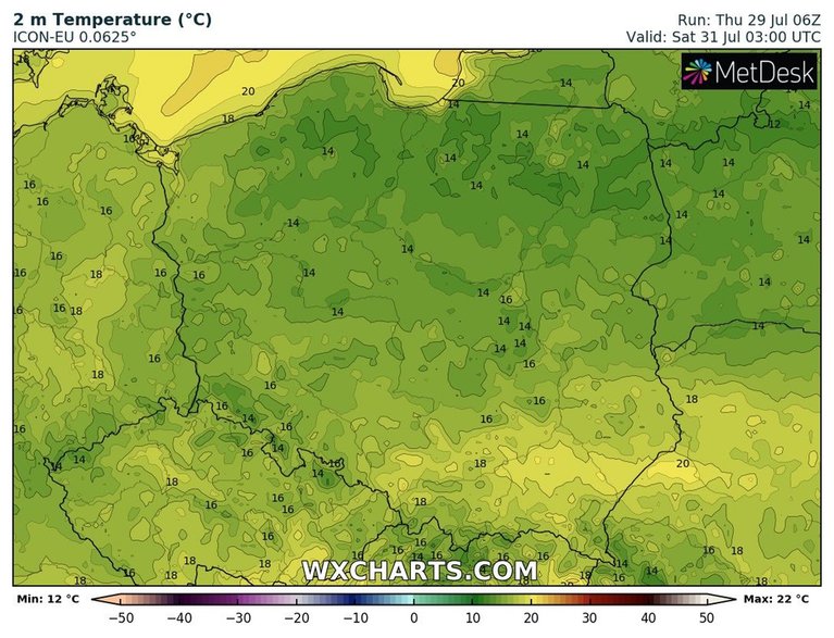 Noc w większości kraju chłodna