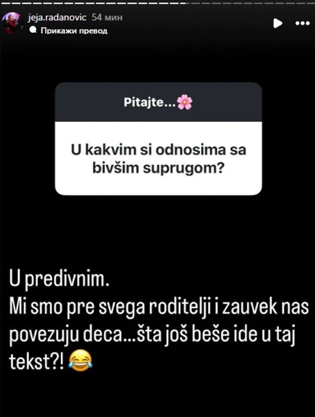 Objava Jelena Radanović, odgovarala na pitanju 