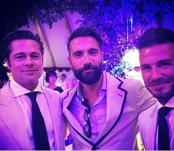 Brad Pitt i David Beckham na ślubie Guya Ritchiego i Jacqui Ainsley