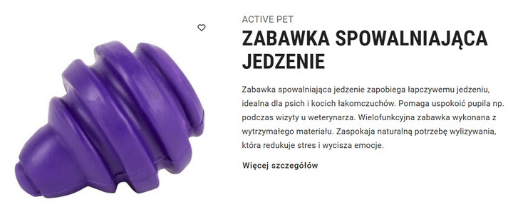 Zabawka spowalniająca jedzenie