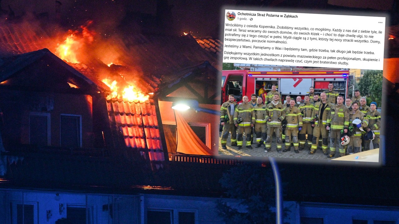 To oni gasili pożar budynku w Ząbkach. 