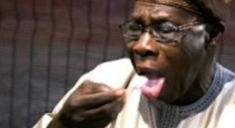 Former President, Olusegun Obasanjo loves ice cream too