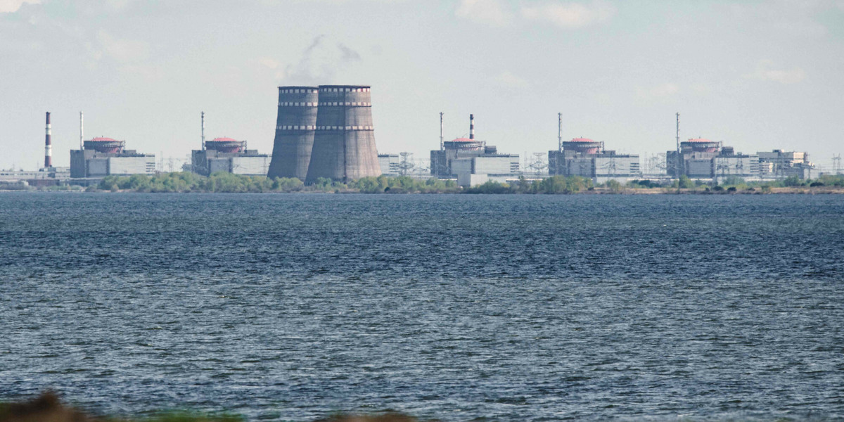 Zaporoska Elektrownia Atomowa. Zdjęcie wykonane pod koniec kwietnia.
