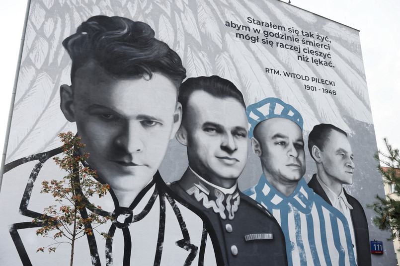 Mural Witolda Pileckiego na Ursynowie