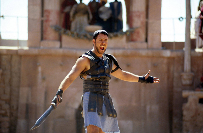 Russel Crowe w filmie "Gladiator" (2000), reż. Ridley Scott