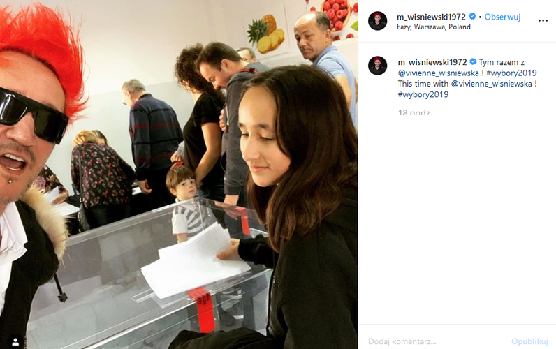 Michał Wiśniewski na wyborach