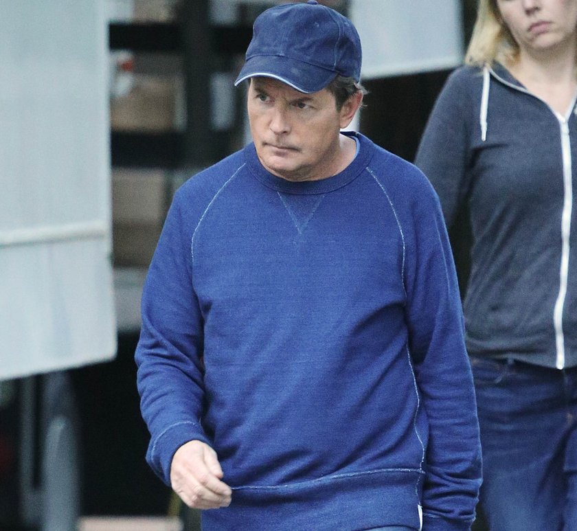 Michael J. Fox na planie serialu w Nowym Jorku