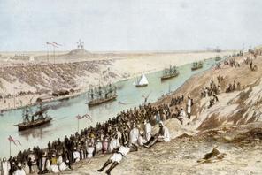 The inauguration of the Suez Canal, 17 November 1869, (1900).Artist: Edouard Riou