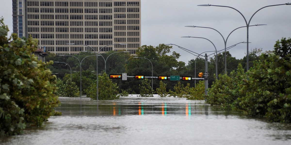 The massive reservoirs built to protect downtown Houston are in trouble — and one is spilling over for the first time