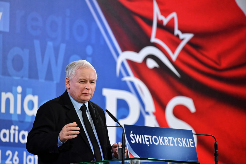 Jarosław Kaczyński na konwencji PiS w Kielcach