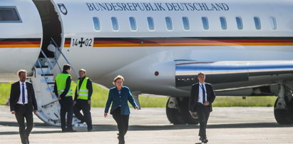 Groźny incydent na lotnisku. W samolot Angeli Merkel wjechał samochód!
