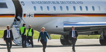 Groźny incydent na lotnisku. W samolot Angeli Merkel wjechał samochód!