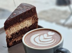 Nie z filiżanki a w formie deseru. Ciasto kawa z mlekiem