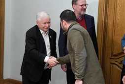 Jarosław Kaczyński i Wołodymyr Zełeński 