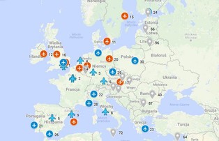 Polska wśród europejskich liderów wzrostów. Ruch lotniczy w Europie jest coraz większy [MAPA]